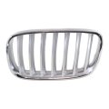 Grille Assembly Driver Side For Bmw X5 2007 2008 2009 Plastic Chrome Shell With Silver Insert Replaces Bm1200182 51137185223 
