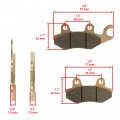 Caltric Front Left Brake Pads Compatible With Suzuki Quadrunner 500 Ltf500f 4x4 1998-2002 59300-098509