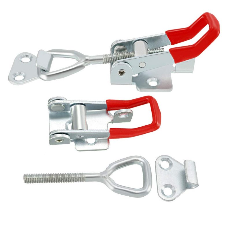 6 Pcs Pull Latch Metal Adjustable Door Cabinet Box Case Toggle Hasps 396 Lbs Capacity