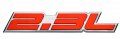 Erpart 2 3l Liter Embossed Red On Highly Polished Silver Real Aluminum Auto Emblem Badge Nameplate Compatible With Honda Mazda