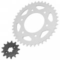 Caltric Front And Rear Sprockets Kit Compatible With Honda Tr200 Fatcat 1986 1987