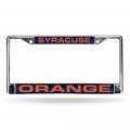 Syracuse Orange Chrome Metal Laser Cut License Plate Frame 