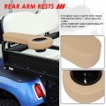 Rear Seat Armrest Cushion With Cup Holder Universal Compatible Ezgo Club Car Yamaha Golf Carts Brown