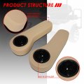 Rear Seat Armrest Cushion With Cup Holder Universal Compatible Ezgo Club Car Yamaha Golf Carts Brown