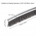 Uxcell Brush Weather Stripping Adhesive Felt Door Seal Strip Pile Weatherstrip Sweep For Window 590 6inch L X 0 47inch W