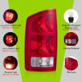 Rear Tail Light Assembly For 2002 2006 Dodge Ram 1500 And 2003 2500 3500 Red Left Driver Side Without Bulbs Tza-dr02-l