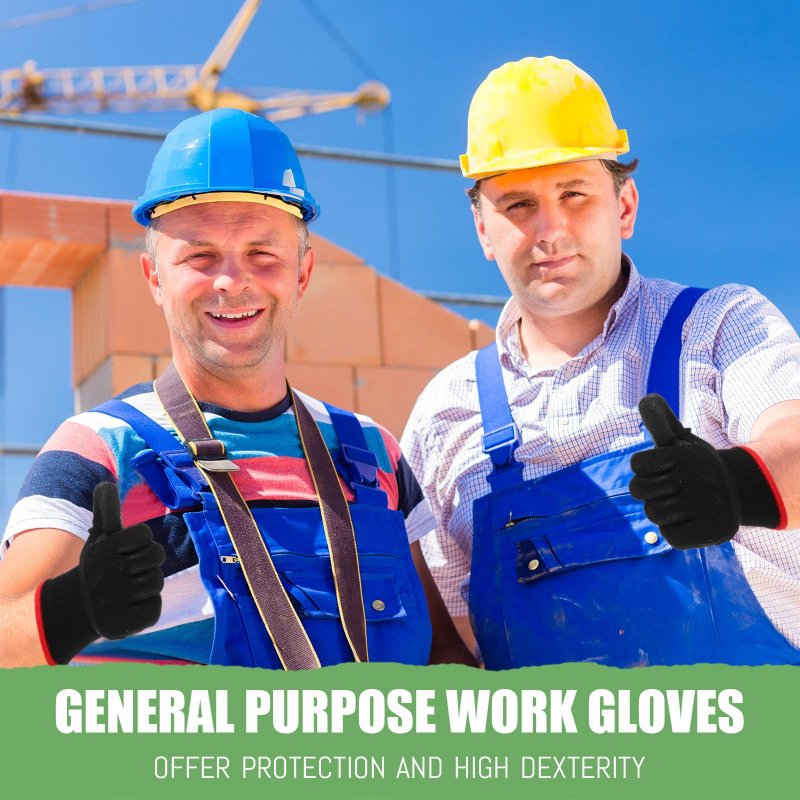 100 Pairs Pu Coated Safety Work Gloves Seamless Knit Utility For Men And Women 9 06 In Gardening Construction Landscaping Red