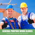 100 Pairs Pu Coated Safety Work Gloves Seamless Knit Utility For Men And Women 9 06 In Gardening Construction Landscaping Red