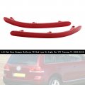 Topteng Left Right Pair Rear Bumper Reflector With Red Lens Cover No Light For Vw Touareg 7l 2002-2010 7l6945105a 7l6945106a
