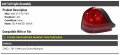 Left Driver Side Tail Light Assembly Compatible With 2003-2011 Mercury Grand Marquis
