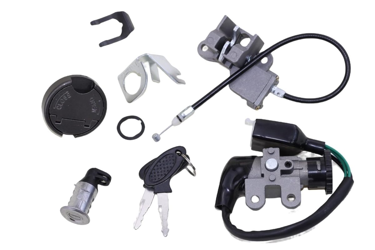 Scooter Ignition Switch Key Set For Gy6 49cc 50cc 150cc Taotao Peace Roketa Jonway Nst Tank 5 Pin Female Plug With Seat Panel