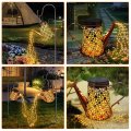 Solar Watering Can With Lights Outdoor Waterproof Landscape Garden String Light For Patio Yard Pathway Walkway Party Decortive 