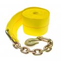 Winch Strap With Leader Chain For Flatbed And Step Deck Trailers 30 Ft X 4 