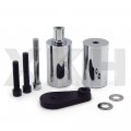 Smt-aluminum No Cut Frame Slider Protector Compatible With 2003-2005 Yzf R6 2006-2009 R6s Chrome B00ruejy5g