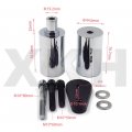 Smt-aluminum No Cut Frame Slider Protector Compatible With 2003-2005 Yzf R6 2006-2009 R6s Chrome B00ruejy5g