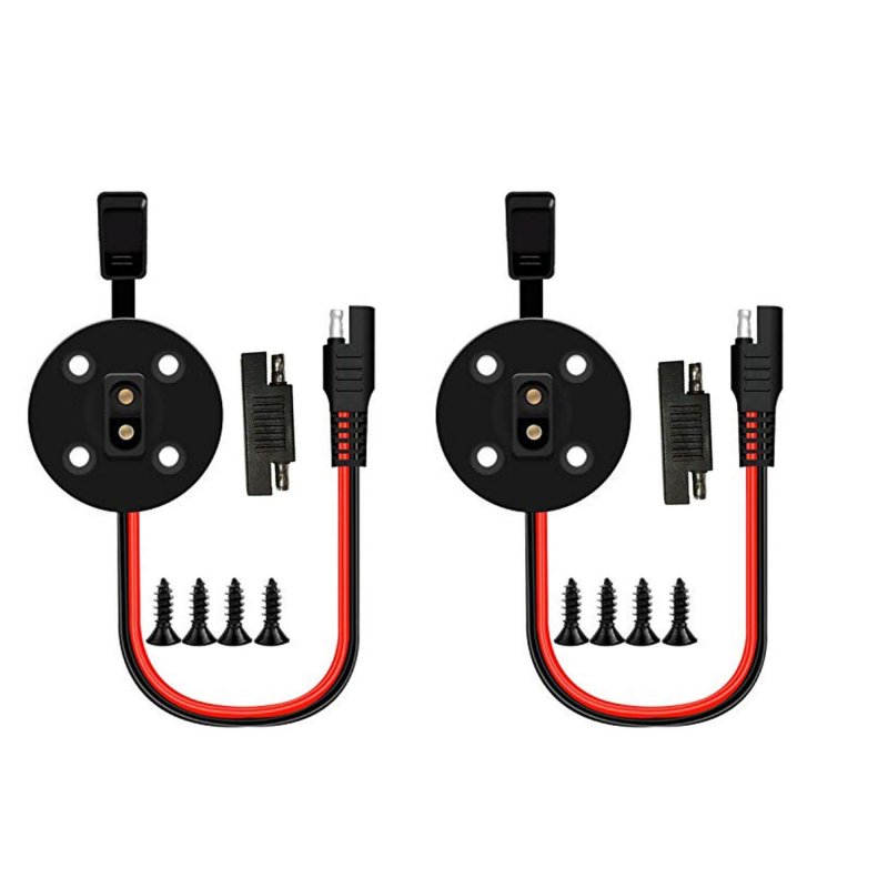 12awg Sae Cable Weatherproof Socket Sidewall Port 2 Pack Waterproof Quick Connect Panel Mount For Motorcycle Generator Battery