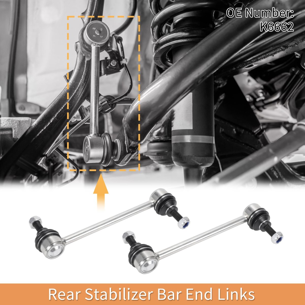 2pcs Rear Sway Bar Links Stabilizer Link Kit K6662 For Chevrolet Impala 2000 2013 Pontiac Grand Prix 1997 2008 Buick Regal