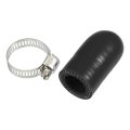 1 Set 30mm Length 16mm 0 63 Id Black Car Silicone Rubber Hose End Cap With Clamps Reinforced Blanking For Bypass Tube Universal 