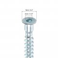 Uxcell Furniture Confirmat Screw 50pcs 5x40mm Hex Socket Woods Zinc Plated Countersunk Self-tapping Connecting Screw