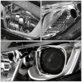 Auto Dynasty Ho2502173 Oe Style Driver Left Side Chrome Housing Projector Headlight Lamp Compatible With Honda Civic 16-20