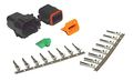 Deutsch 8-pin Black 14-16awg Connector Kit Crimp Style Contacts 