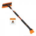 Birdrock Home 60 Extendable Snow Brush With Detachable Ice Scraper For Car 13 Wide Foam Bristle Head Size Truck Suv Rv 