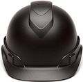 Pyramex Ridgeline Cap Style Hard Hat 4 Point Ratchet Suspension Black Graphite Pattern 