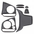 Autokay Real Carbon Fiber Steering Wheel Cover Trim Fits For Honda Civic Sedan 2016-2020