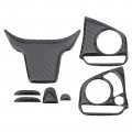 Autokay Real Carbon Fiber Steering Wheel Cover Trim Fits For Honda Civic Sedan 2016-2020