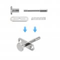 Uxcell Plunger Latches 6 5x55mm 0 26x2 17inch Steel Spring-loaded Bolt Latch For Furniture Bed Door 4pcs
