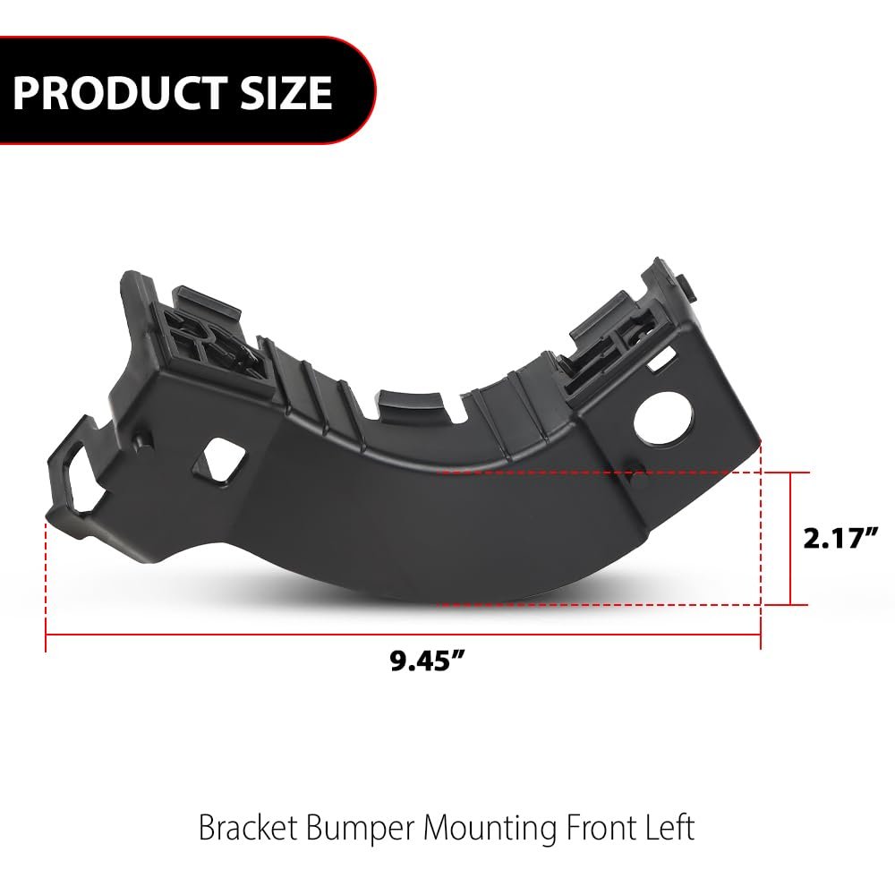 Front Left Bumper Bracket Mounting For Land Rover Lr2 Freelander 2 L359 2006-2014 Black Lr029746
