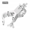 Uxcell Light Truss Clamps Aluminum Alloy Stage Lighting Pipe O Clamp For 1 5-2 05inch Od Tube Max Load 300lb Double Buckle 2pcs