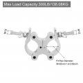 Uxcell Light Truss Clamps Aluminum Alloy Stage Lighting Pipe O Clamp For 1 5-2 05inch Od Tube Max Load 300lb Double Buckle 2pcs