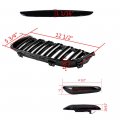 Glossy Black Kidney Grille Dual Bars T10 Side Marker Turn Signal Lights Compatible With E90 323i 325xi 328i 328xi 330i 335i