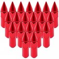 Ocpty 20pcs Lug Nuts 60mm Tall Wheel 12x1 5 Red Spike Tuner Racing Fits For Acura Bmw Honda Toyota 1994-2010