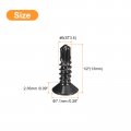 Uxcell 6 X 1 2 Sheet Metal Screws 100pcs Black Oxide 410 Stainless Steel Flat Head Phillips Drive Self Drilling