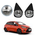 Driving Fog Lamps Assembly For 2015 2016 Yaris Front Bumper Clear Lens Replacement To2592131 To2593131 8122002110 Includes 