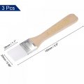 Uxcell 6 Paint Brush 1 Width Soft Nylon Bristle With Wood Handle For Wall Cabinets Fences White 3pcs