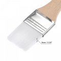 Uxcell 6 Paint Brush 1 Width Soft Nylon Bristle With Wood Handle For Wall Cabinets Fences White 3pcs