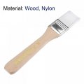 Uxcell 6 Paint Brush 1 Width Soft Nylon Bristle With Wood Handle For Wall Cabinets Fences White 3pcs