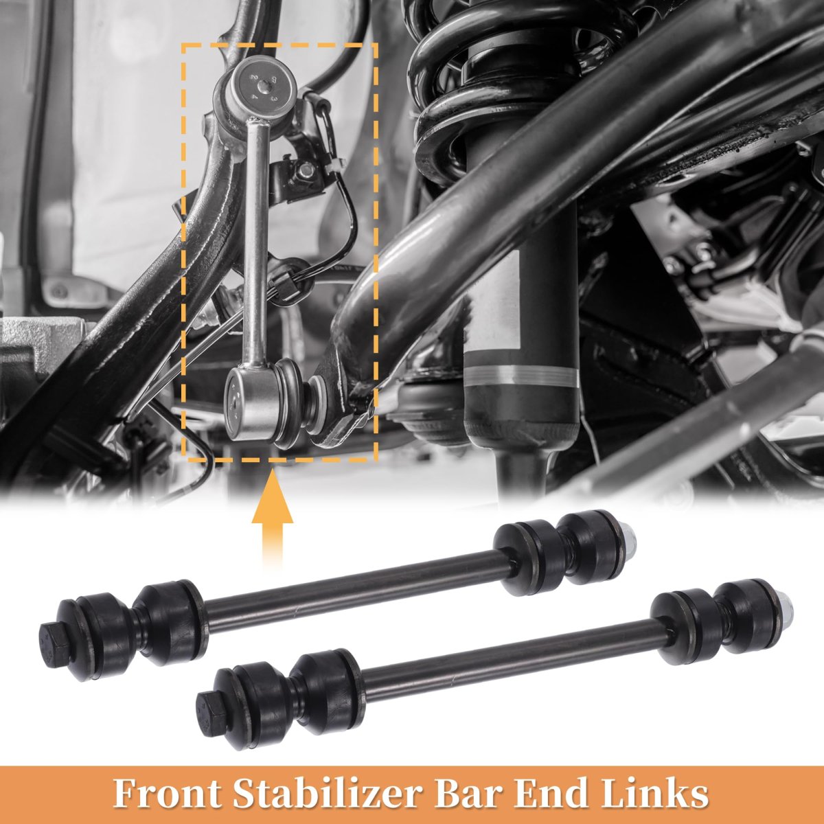 2pcs Front Sway Bar Links Stabilizer Link Kit Ford Ranger 1998-2011 Dodge For Ram 3500 1994-2002 Suspension No K7275