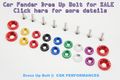 Universal Aluminum Alloy Engine Bay Fender Bumper Dress Up Washers Kit Bolts M6 P1 0 Green Pack Of 8
