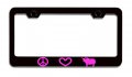Alaskan Klee Kai Dad Chrome Metal License Plate Frame Tag Holder W80 