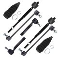 8 Piece Steering And Suspension Kit For Nissan Sentra 2007 2012 Outer Inner Tie Rod Ends Sway Bar End Links Rack Boot K750096 