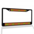 Metal Insert License Plate Frame Brontosaurus Green Style B Weatherproof Car Accessories Black 2 Holes Solid 