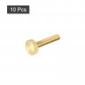 Uxcell Knurled Thumb Screws M5x25mm Flat Brass Bolts Grip Knobs Fasteners For Pc Electronic Mechanical 10pcs