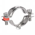 Uxcell Wall Ceiling Mount Pipe Supports 304 Stainless Steel Adjustable Bracket Clamp For 54-57mm 2pcs