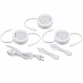 American Lighting Mvp-3-wh Dimmable Led Mvp 3-puck Light Kit With Roll Switch And 6 Power Cord 2700k Warm White 4 3w 