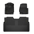 Pit66 Tpe Floor Mats Cargo Liners Fit Ford F150 Super Crew 2015-2025 Fit 22-24 Lightning Models W O Fold Flat Storage Heavy 