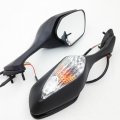 Httmt Mt324- New Black Smoke Side Mirrors With Turn Signals For Cbr 1000rr 2008-2012 A 